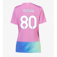 Maglie da calcio AC Milan Yunus Musah #80 Terza Maglia Femminile 2023-24 Manica Corta